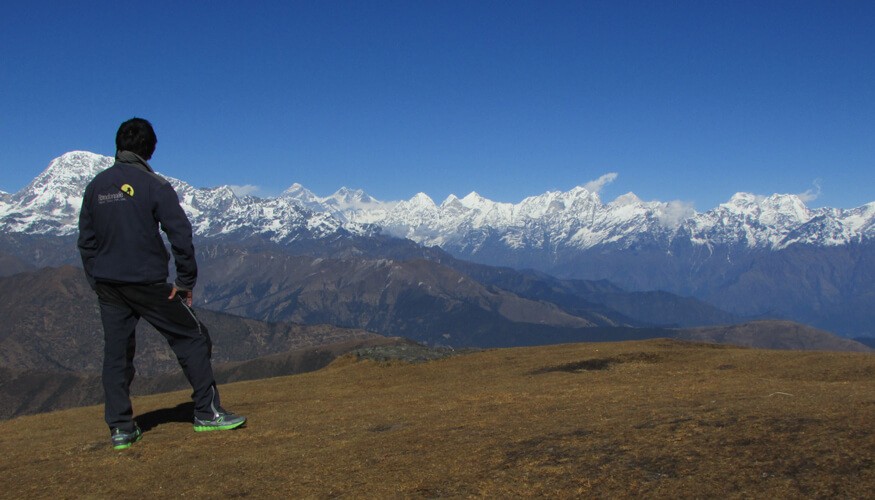 Everest view range from Pikey Peak top